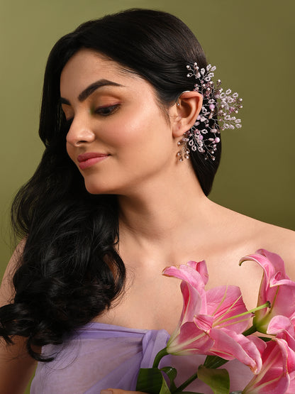 Gold Plated Pink Purple Earcuff For Women