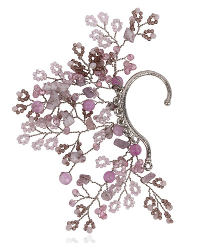 Gold Plated Pink Purple Earcuff For Women
