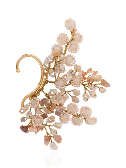 Gold Plated Beige Gold Earcuff For All Women