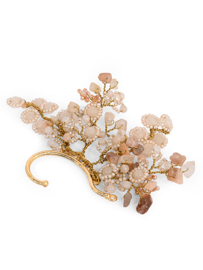 Gold Plated Beige Gold Earcuff For All Women