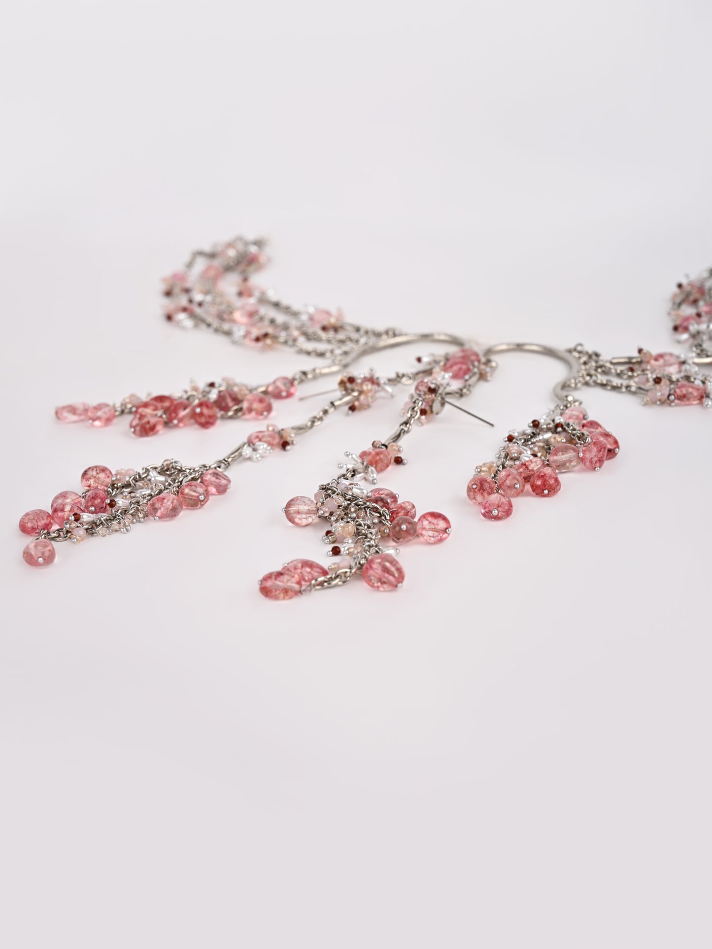 Viral And Trending Silver Plated Earcuff Earrings With Hair Extension Layers For A Fusion Style