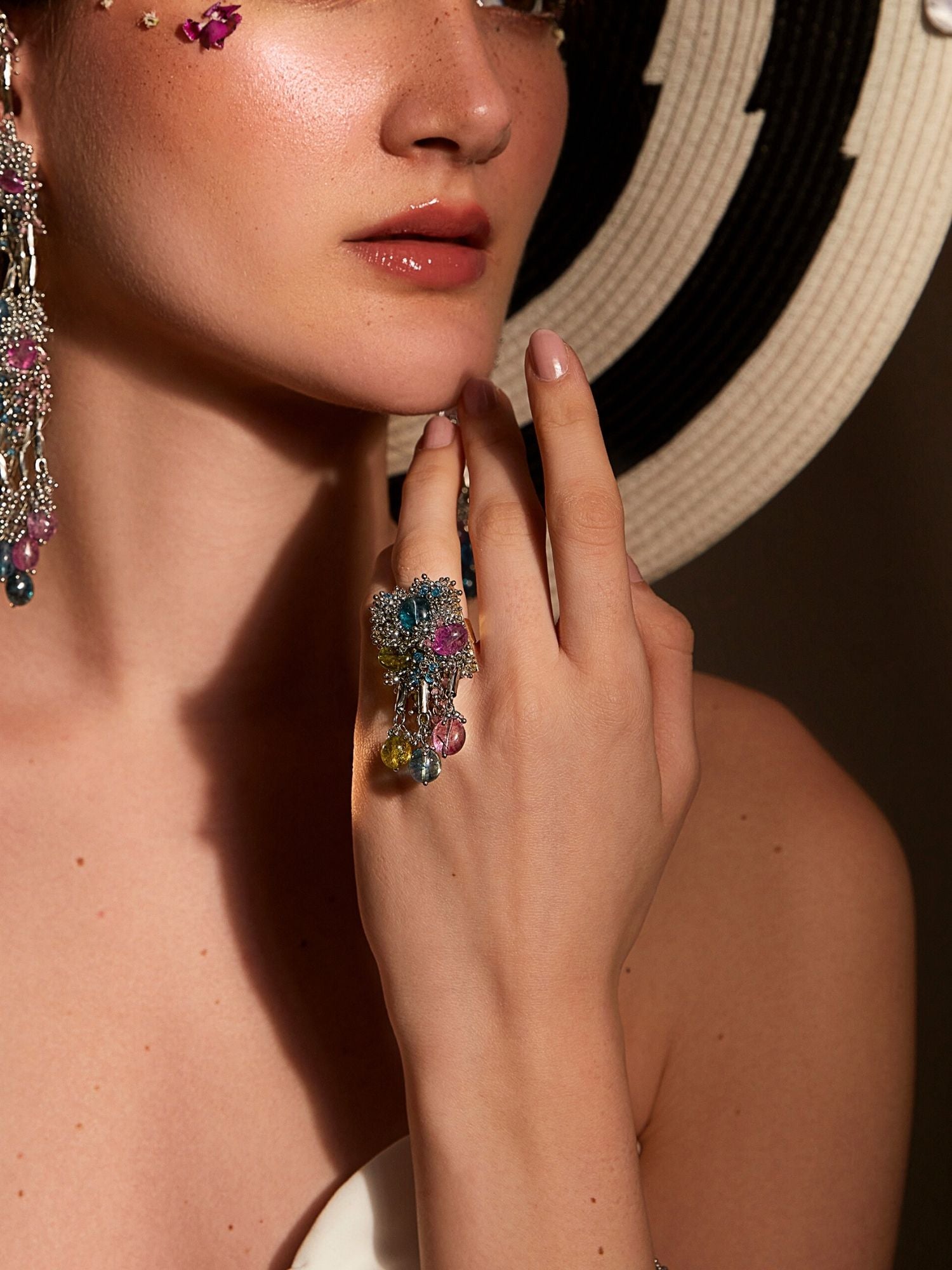 AZUMINA COLOURED RING - House of Doro