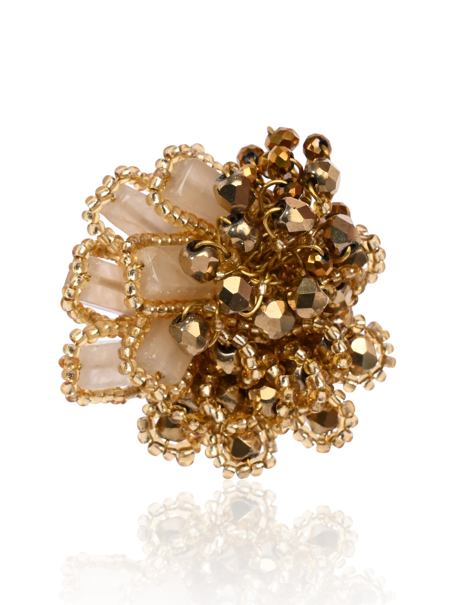 Gold Plated Golden Adjustable Ring