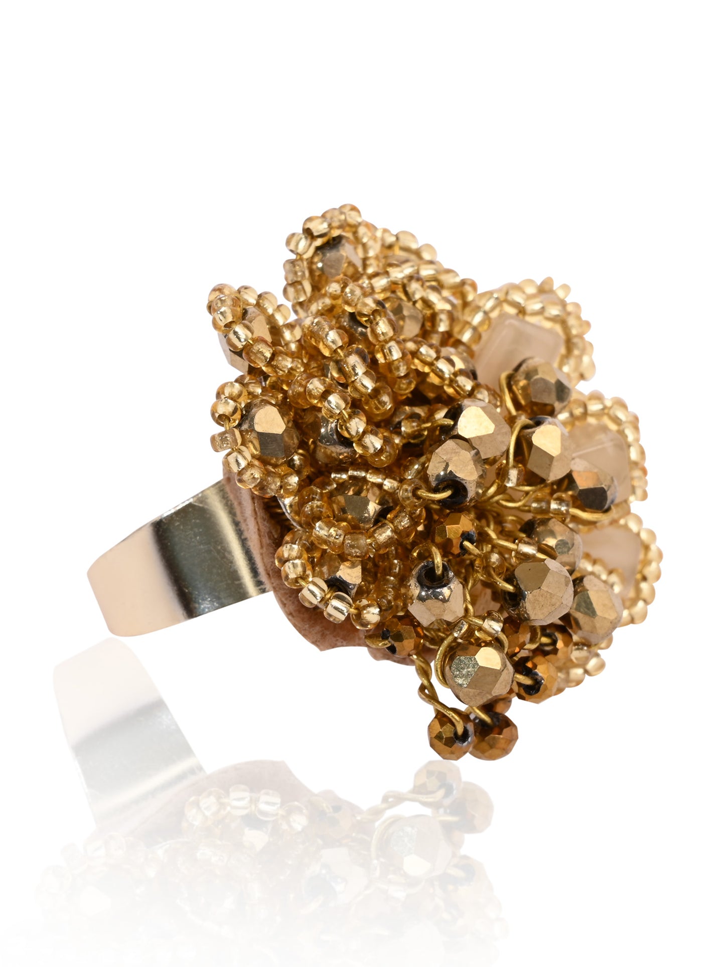 Gold Plated Golden Adjustable Ring