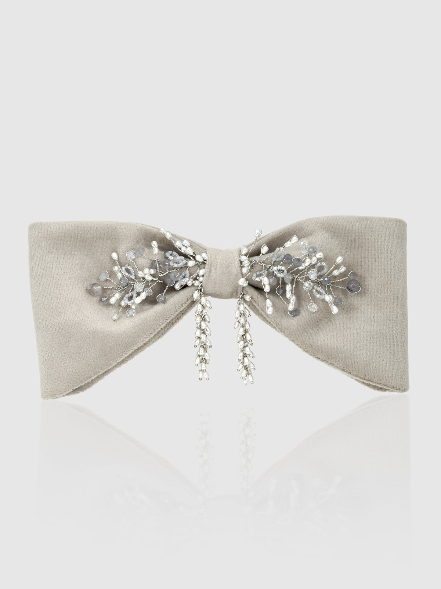 Smokey Whisper Grey Bow