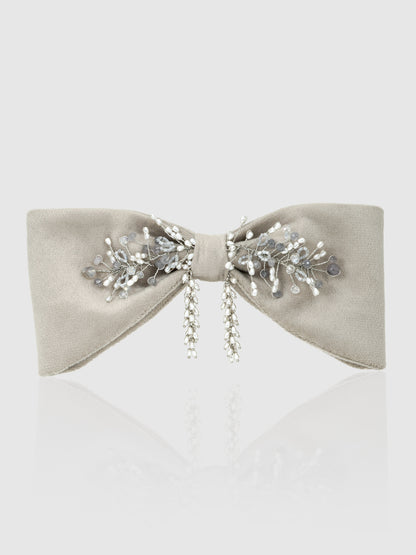 Smokey Whisper Grey Bow
