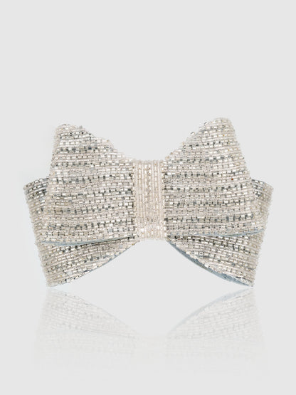 Grandiose Hair Bow - Silver