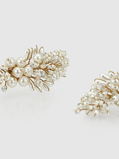 Echinacea White Earrings