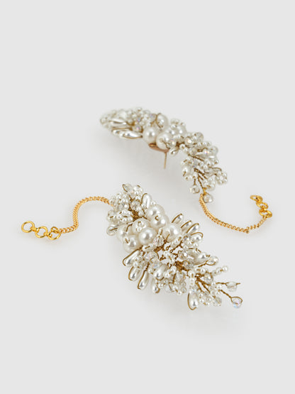 Echinacea White Earrings