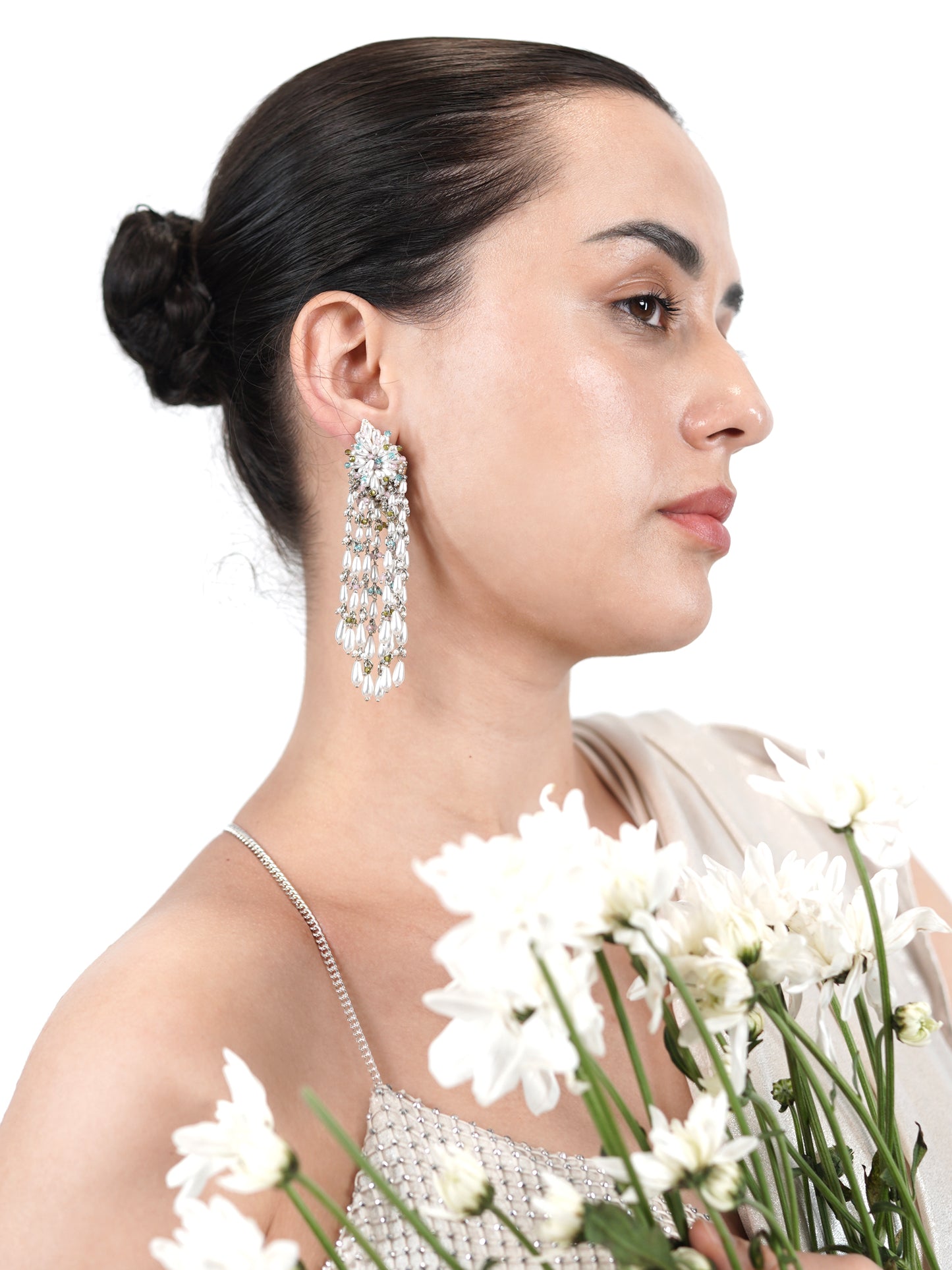 Multicolour Luster Drop Earrings