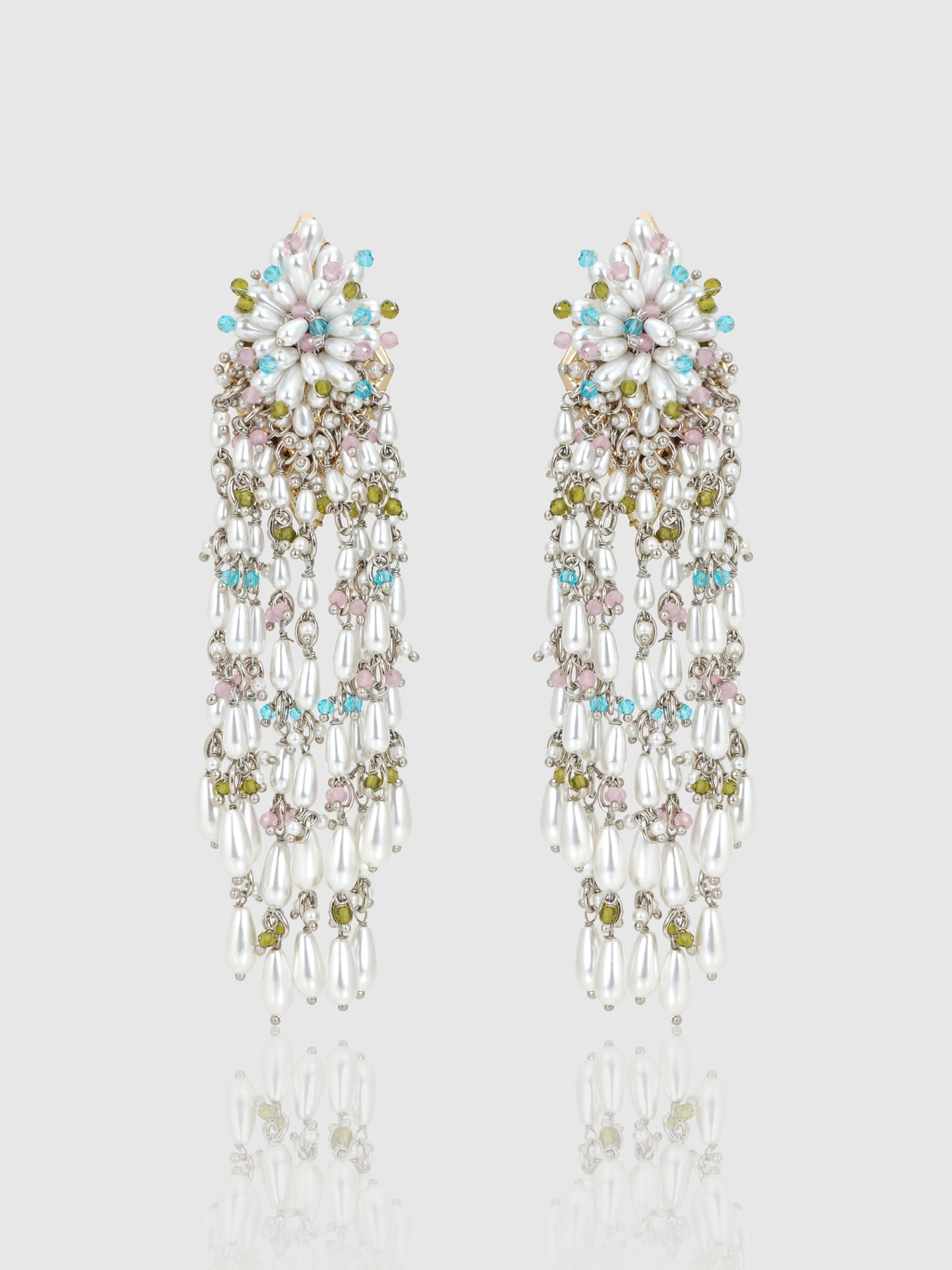 Multicolour Luster Drop Earrings