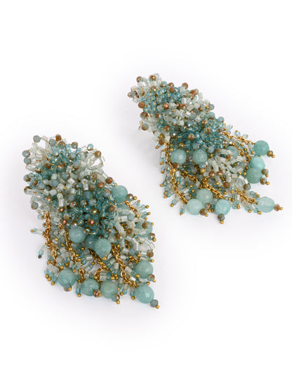 Gold Plated Mehendi Jewelry Long Earrings