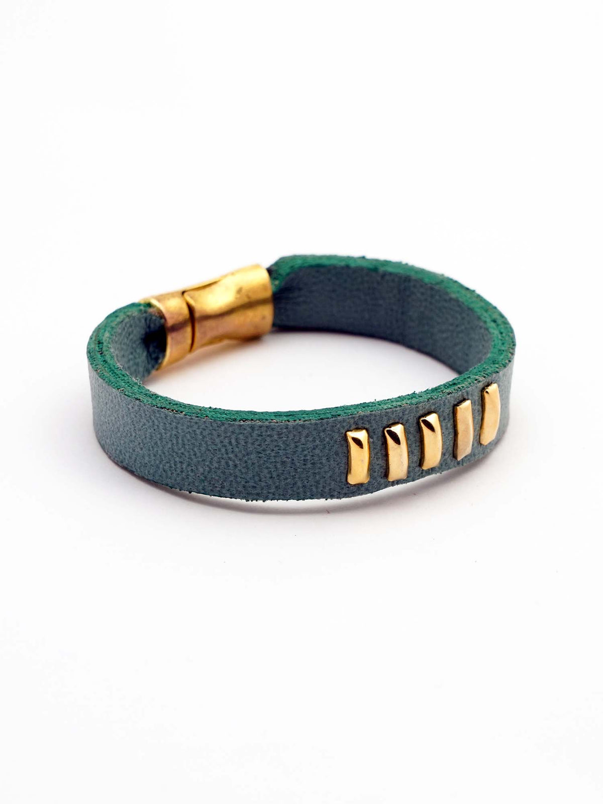 Green Leather Bracelets for Men