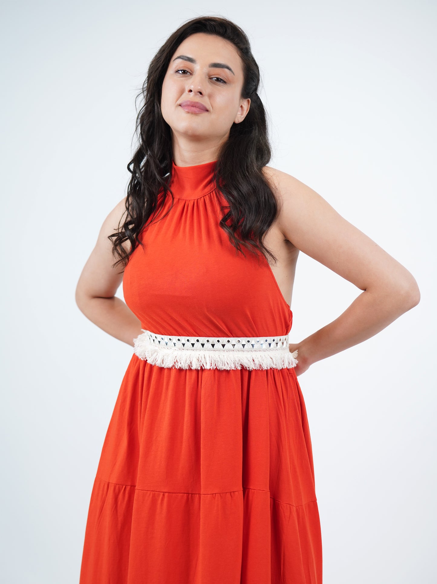 White Orchid Boho Waist Belt