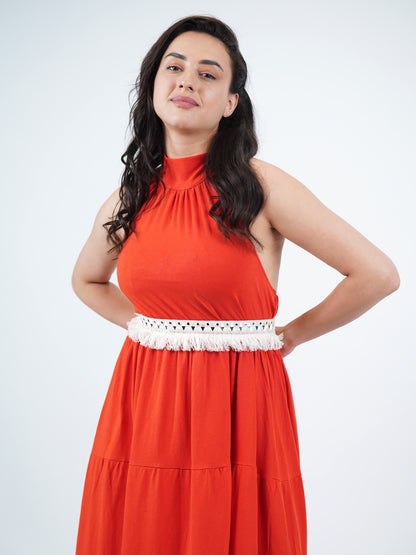 White Orchid Boho Waist Belt