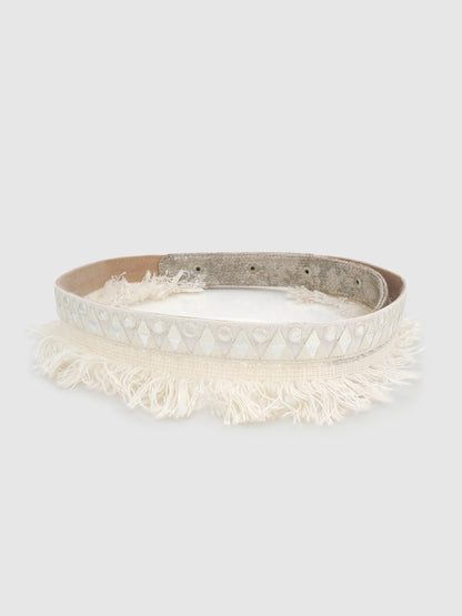 White Orchid Boho Waist Belt