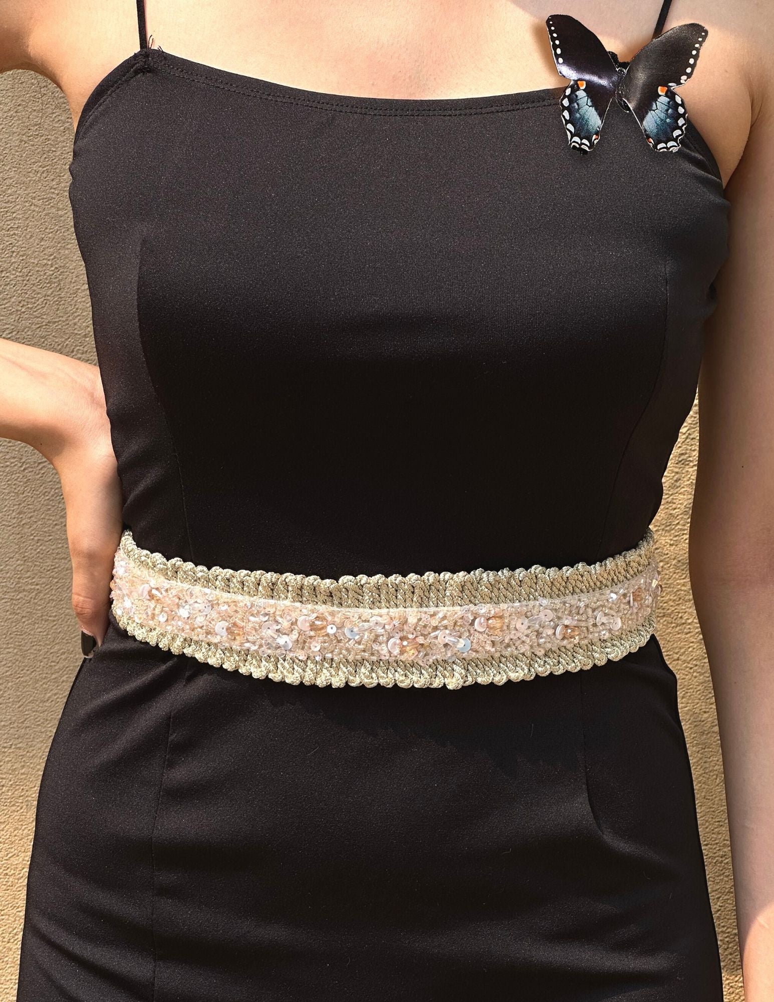 VESPER BEIGE WAIST BELT - House of Doro