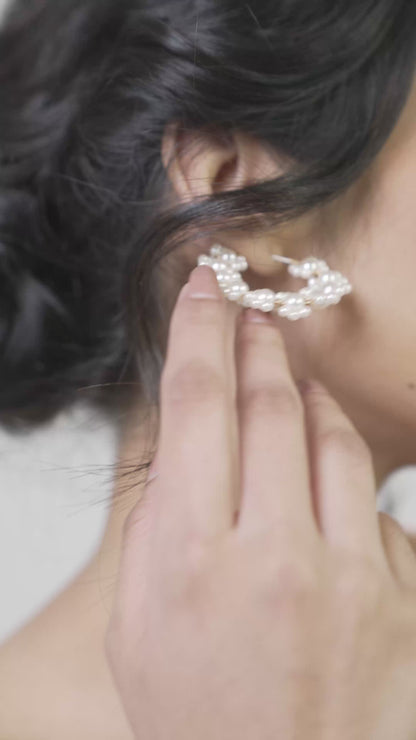 Willow Pearl Hoops