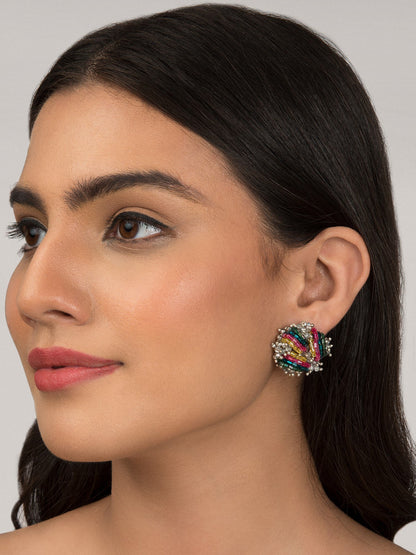 HIBISCUS RAINBOW STUDS - House of D’oro