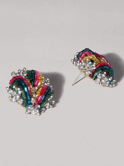 HIBISCUS RAINBOW STUDS - House of D’oro