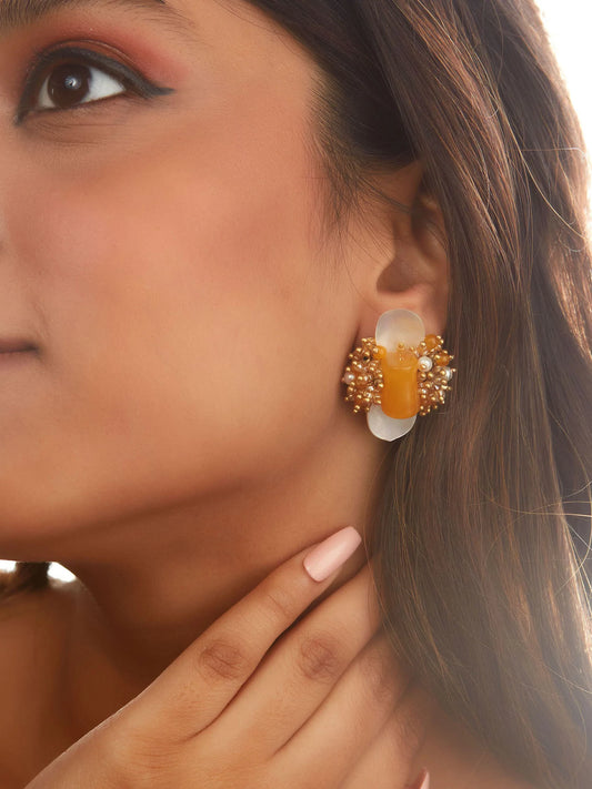 SHEASTA MUSTARD EARRINGS - House of Doro