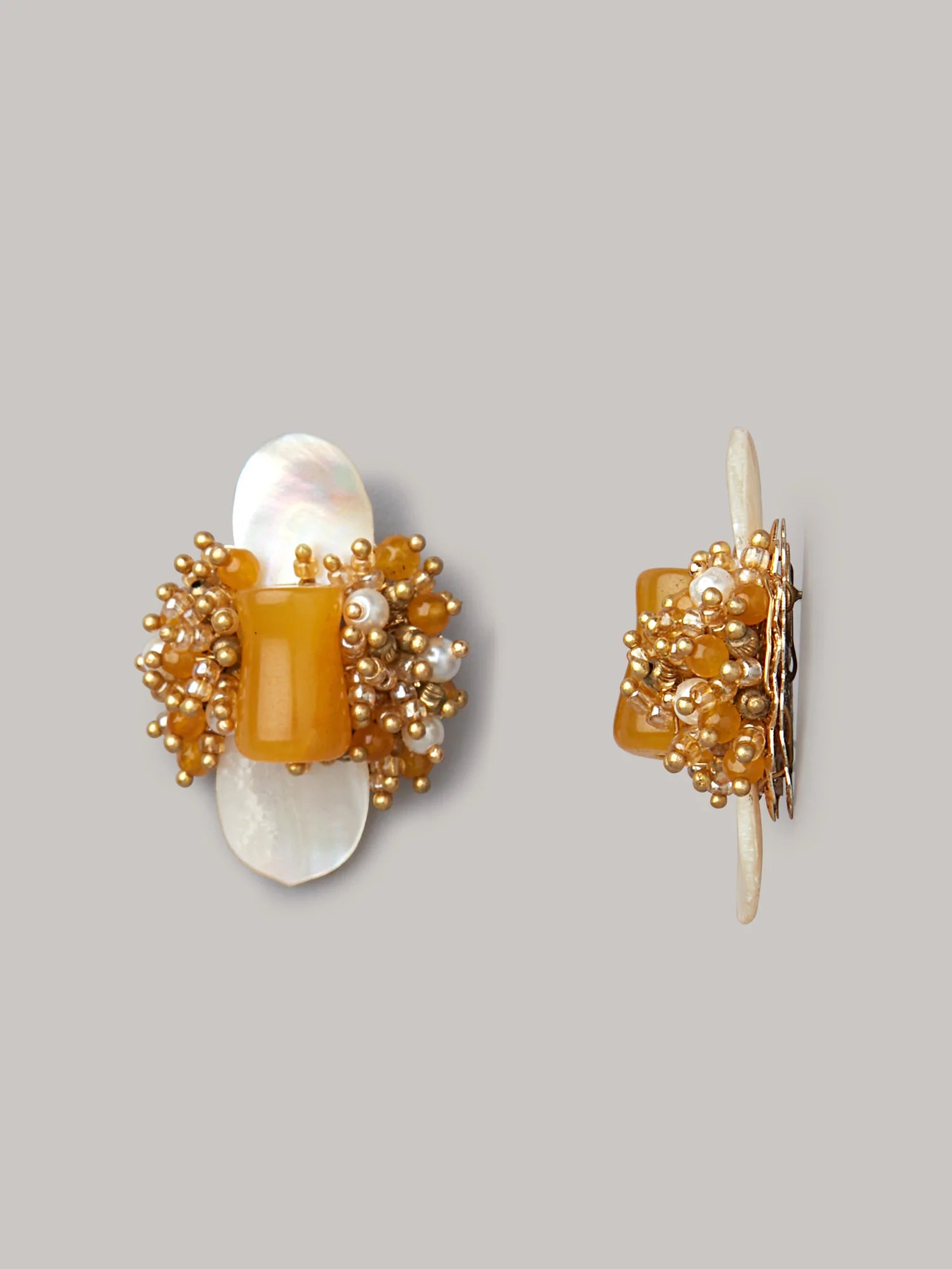 SHEASTA MUSTARD EARRINGS - House of Doro