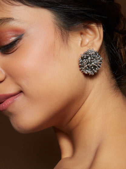 LINDREA BLACK STUDS - House of Doro