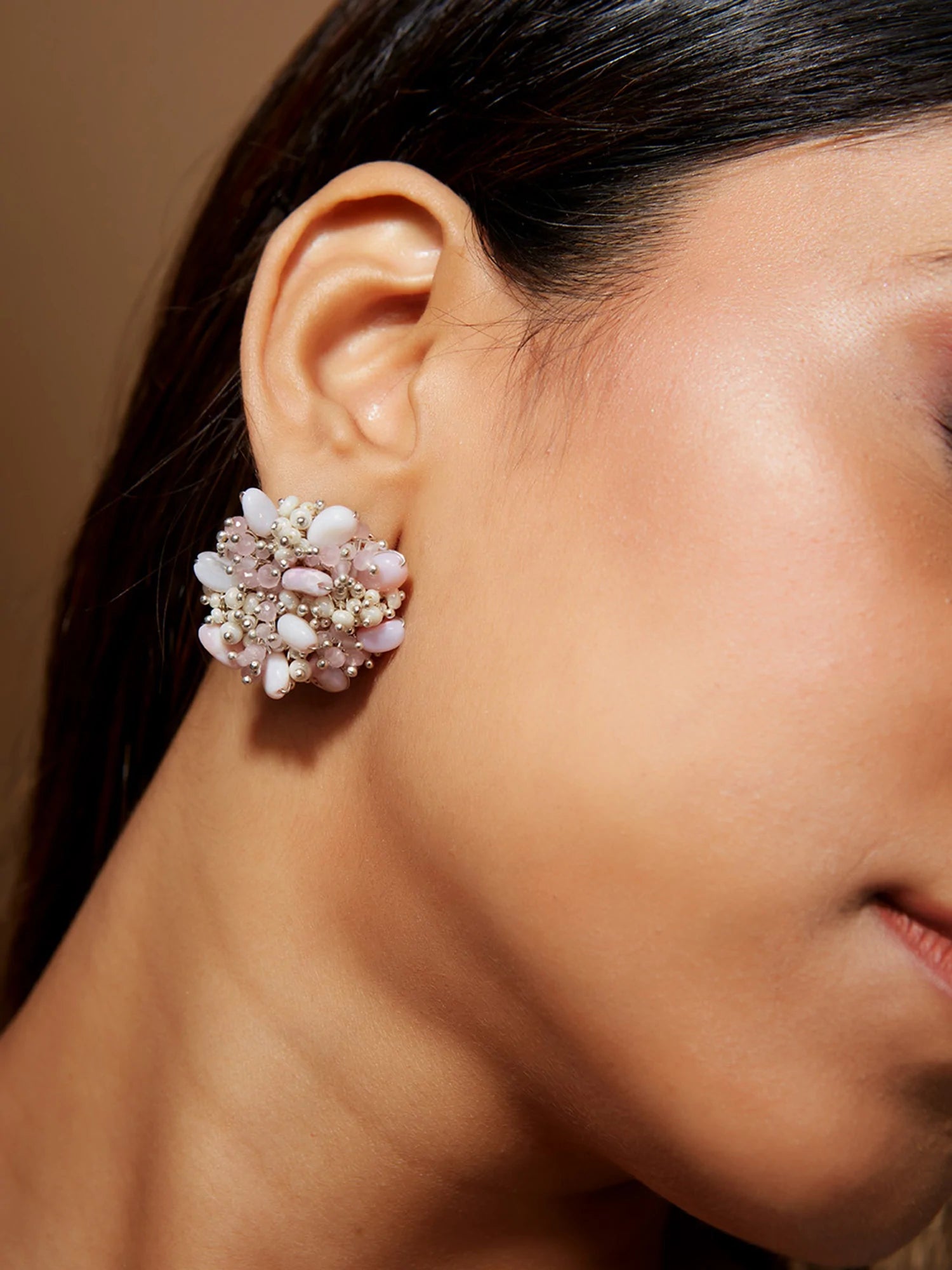 VAHINEE PINK STUDS - House of D’oro