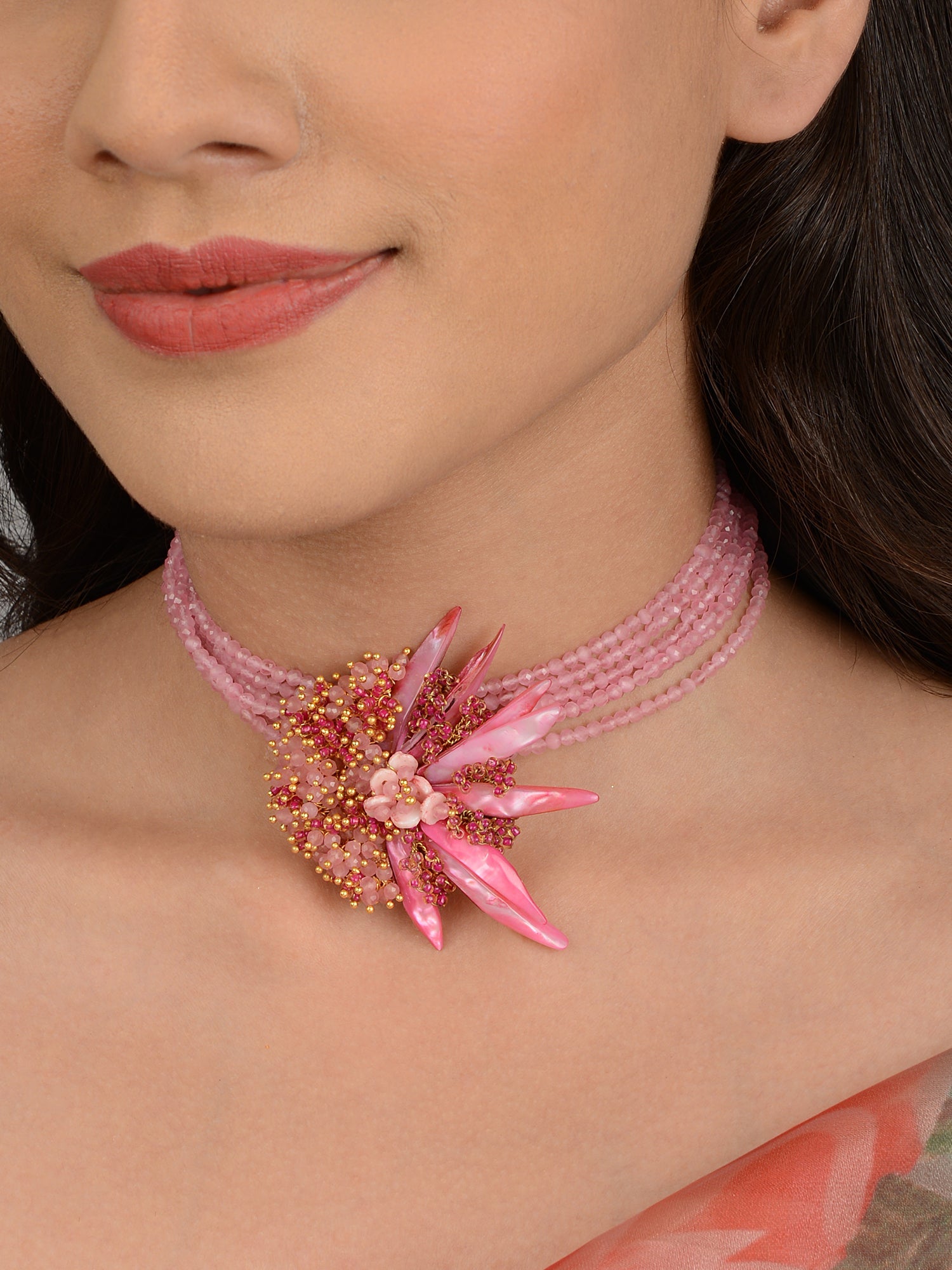 SILMARIEN PINK CHOKER - House of D’oro