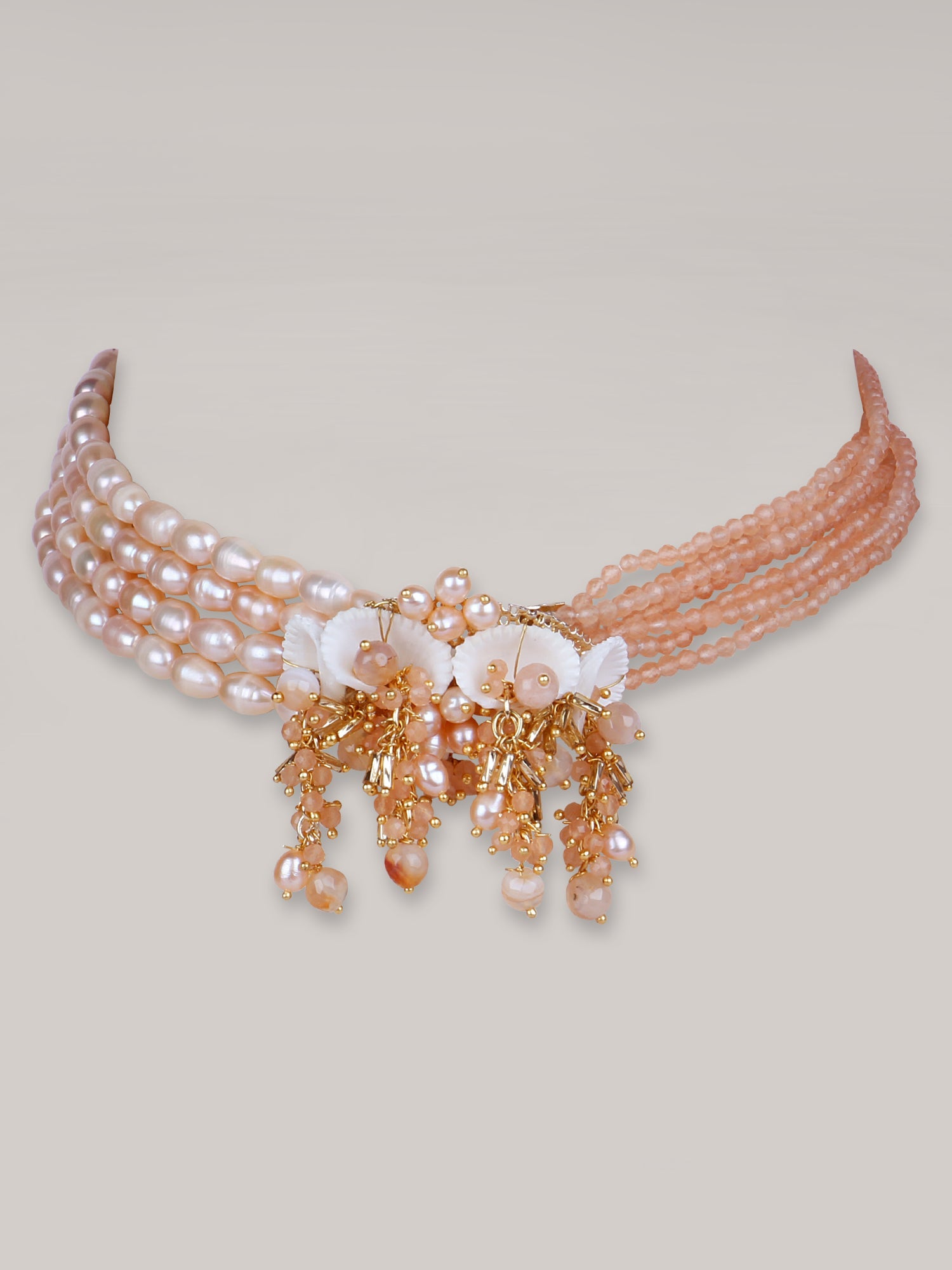LOCUST BEIGE CHOKER - House of Doro