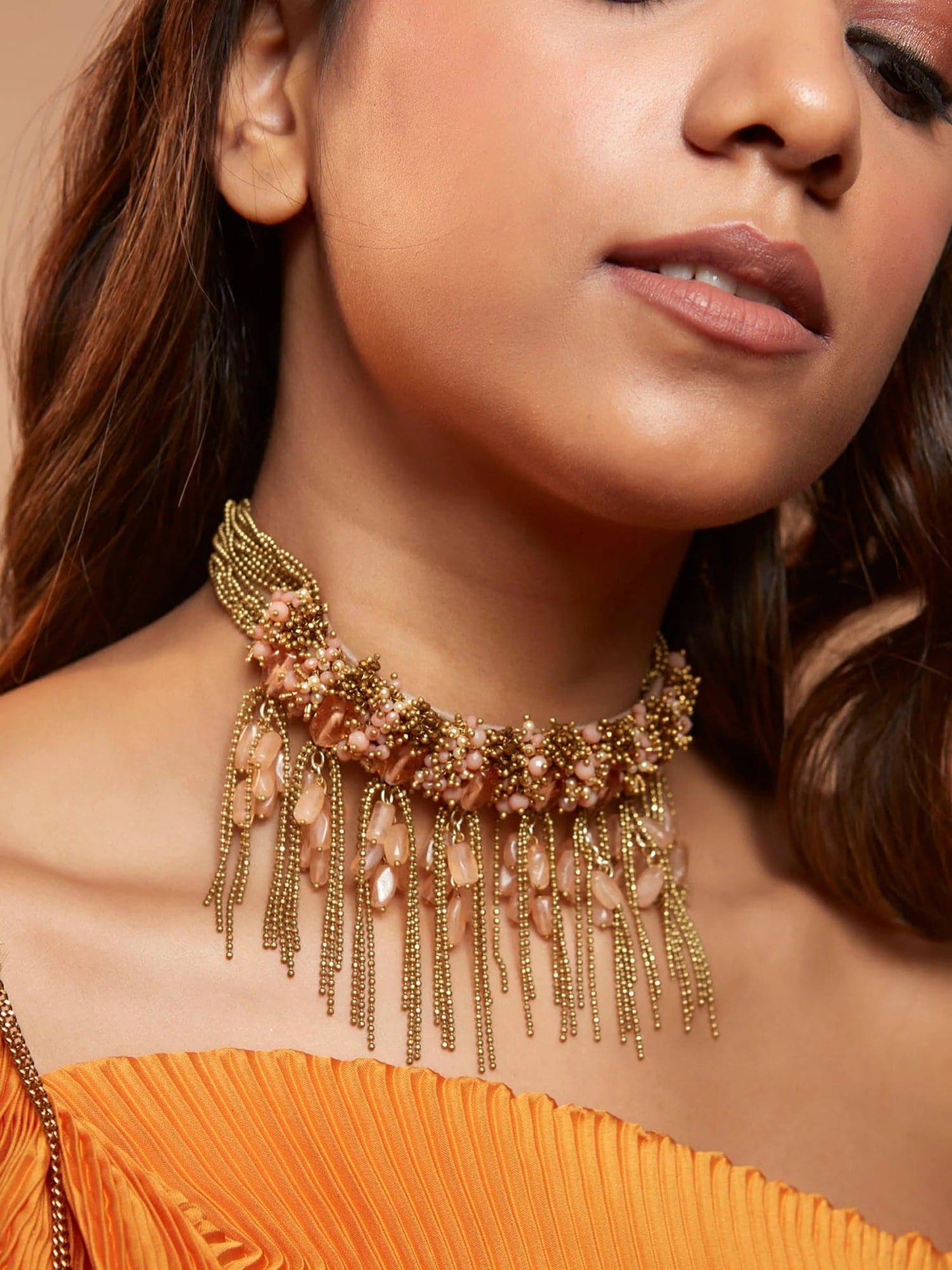 AMRUTHA PINK choker - House of Doro