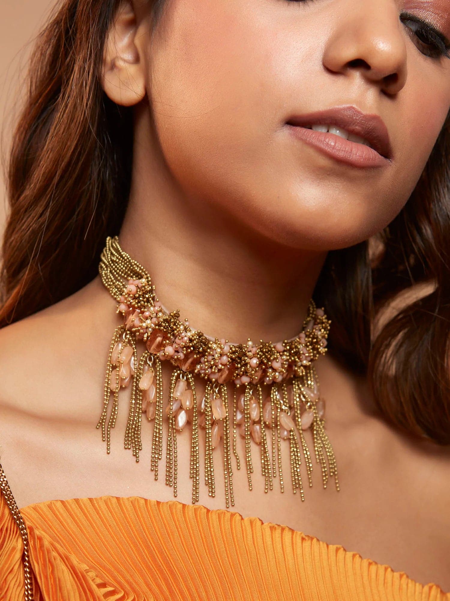 AMRUTHA PINK choker - House of Doro