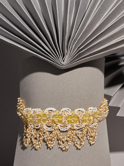 LUNARIA YELLOW CHOKER - House of Doro