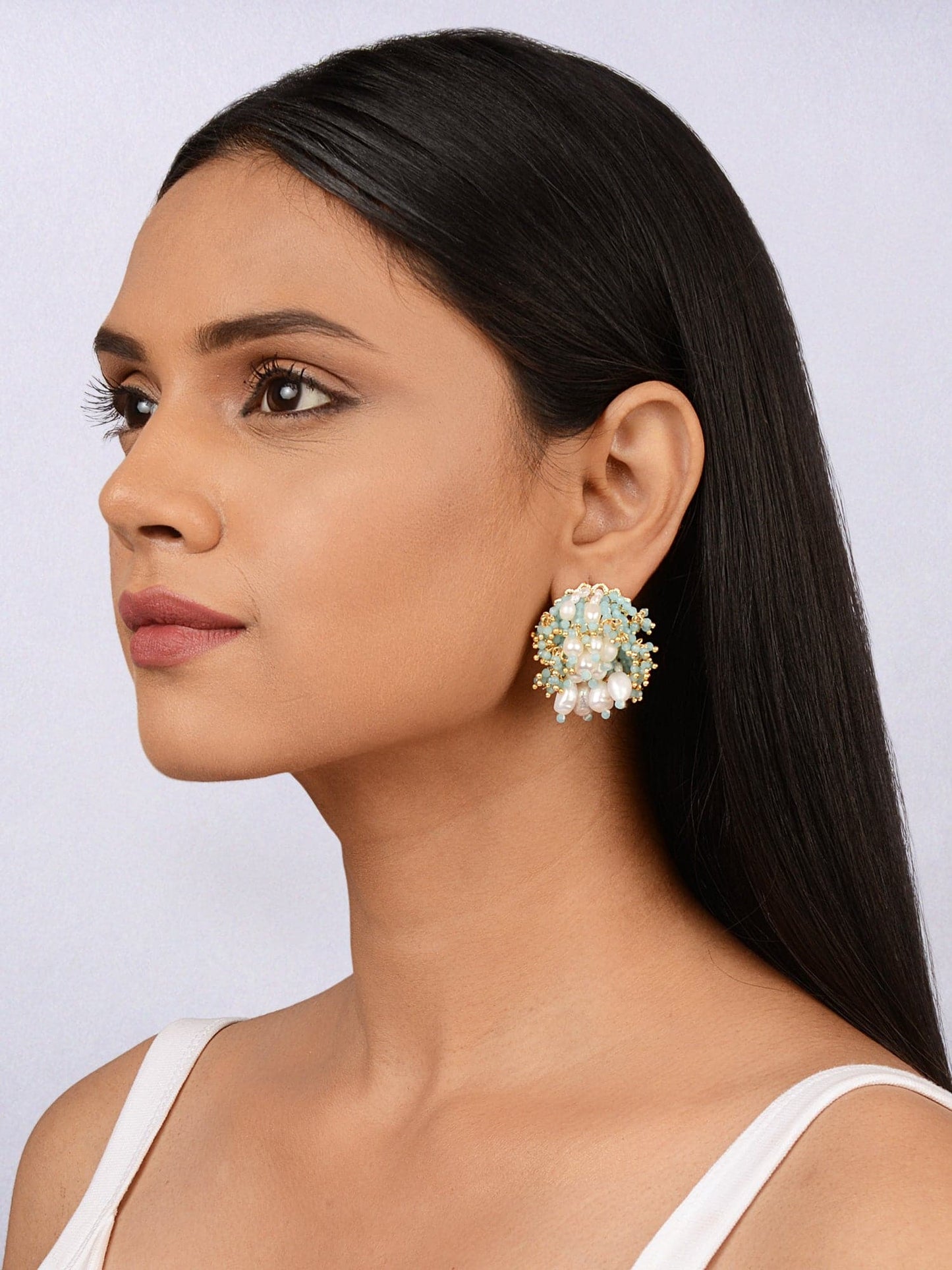 ATLANNA AQUA STUDS - House of Doro