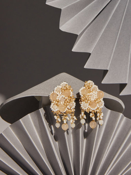 ORIELLE WHITE STUDS - House of Doro