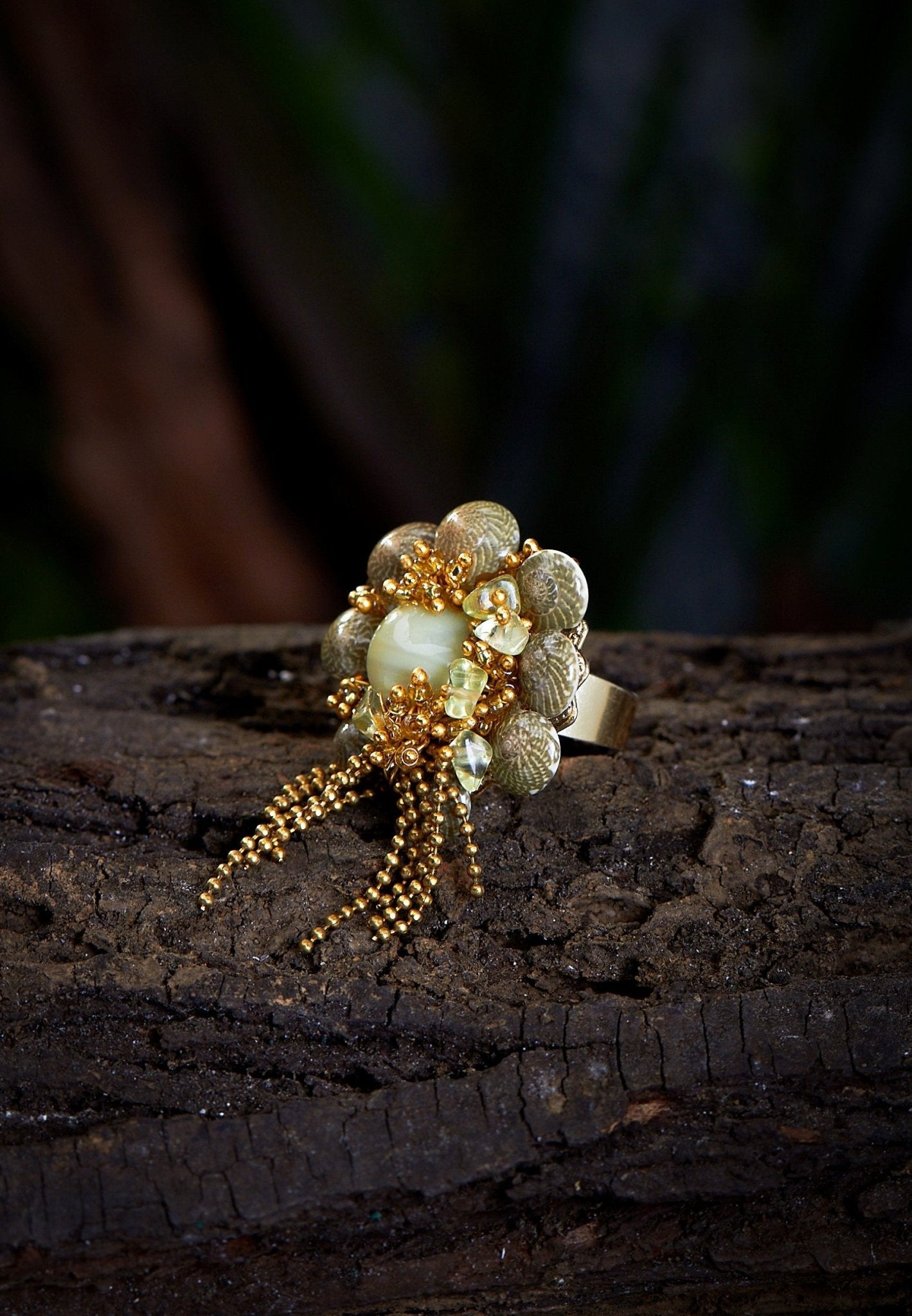 CROTON tassel RING - House of Doro