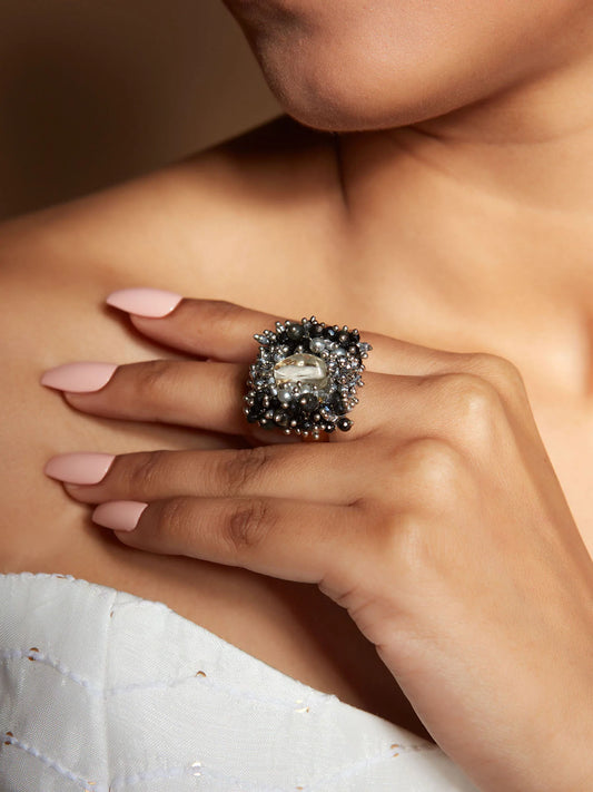 SYABELLA BLACK RING - House of Doro