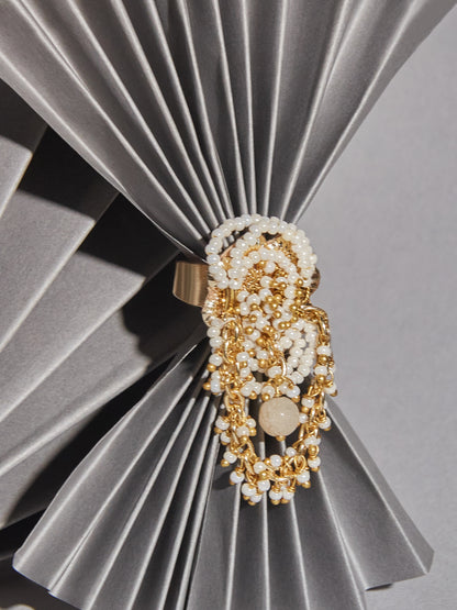 FRILANA WHITE RING - House of Doro