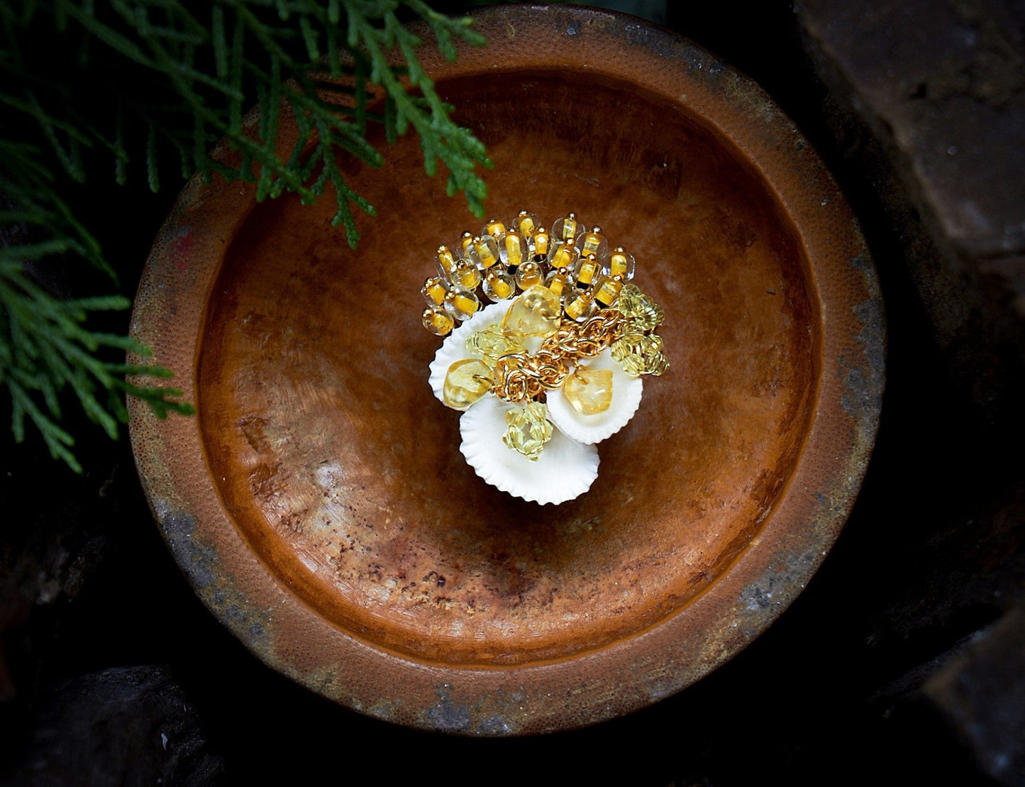 CHAMPANYA BEIGE RING - House of Doro