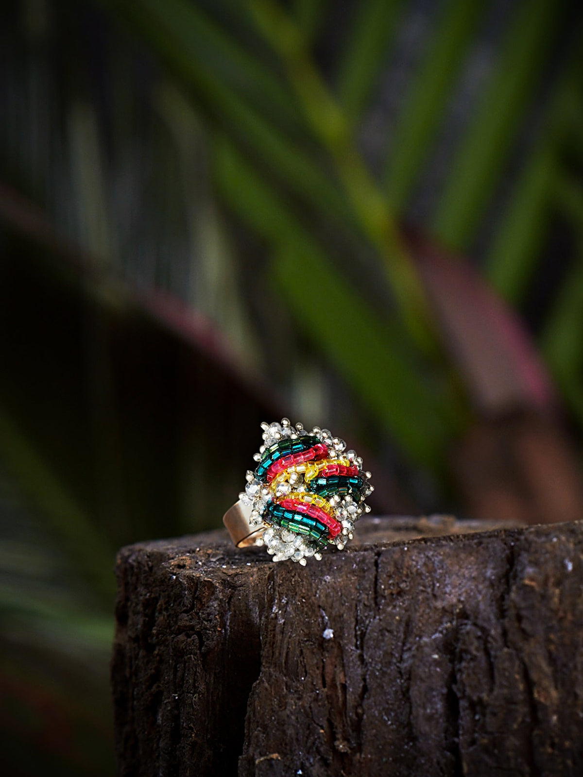 HIBISCUS RAINBOW RING - House of D’oro