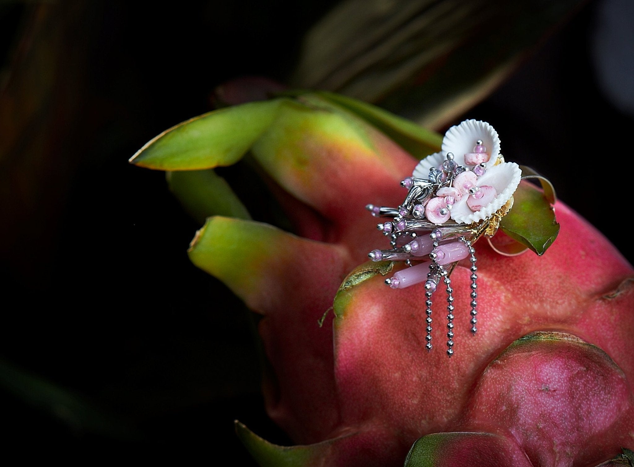 EUCALYPTUS SHELL RING - House of Doro