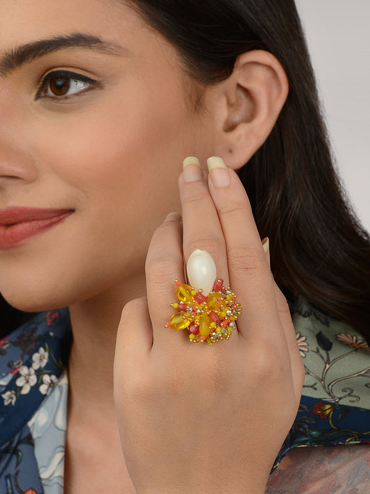 KAHILI YELLOW RING - House of Doro