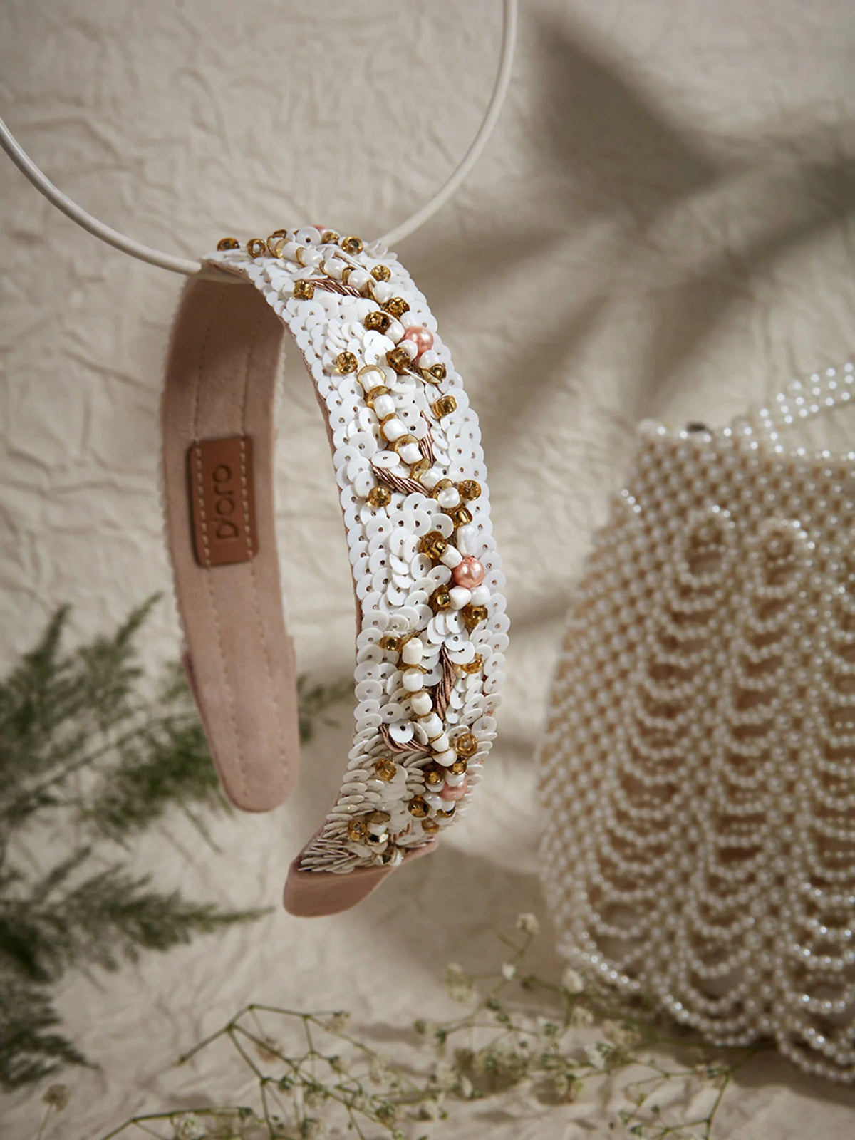 OLYMPIA WHITE HEAD GEAR - House of D’oro