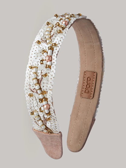 OLYMPIA WHITE HEAD GEAR - House of Doro