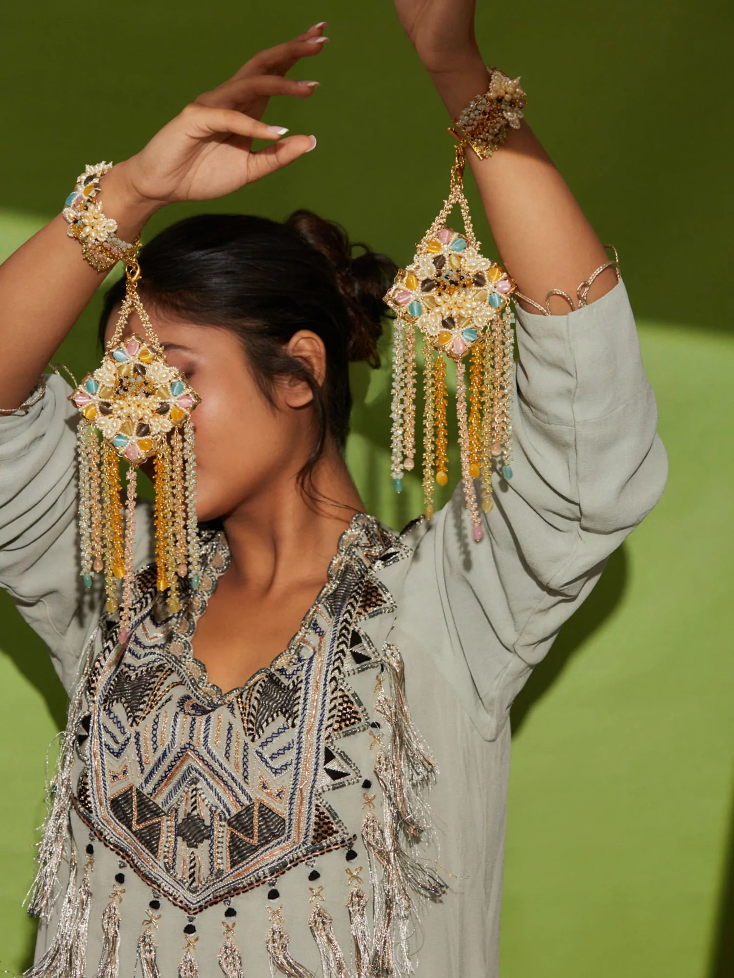 SABYAA COLORED KALIRA - House of Doro