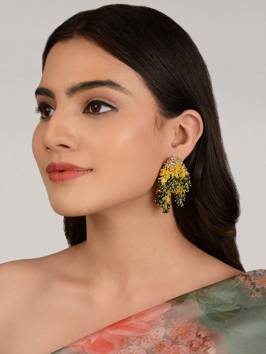 PLUMERIA GREEN DANGLINGS - House of Doro