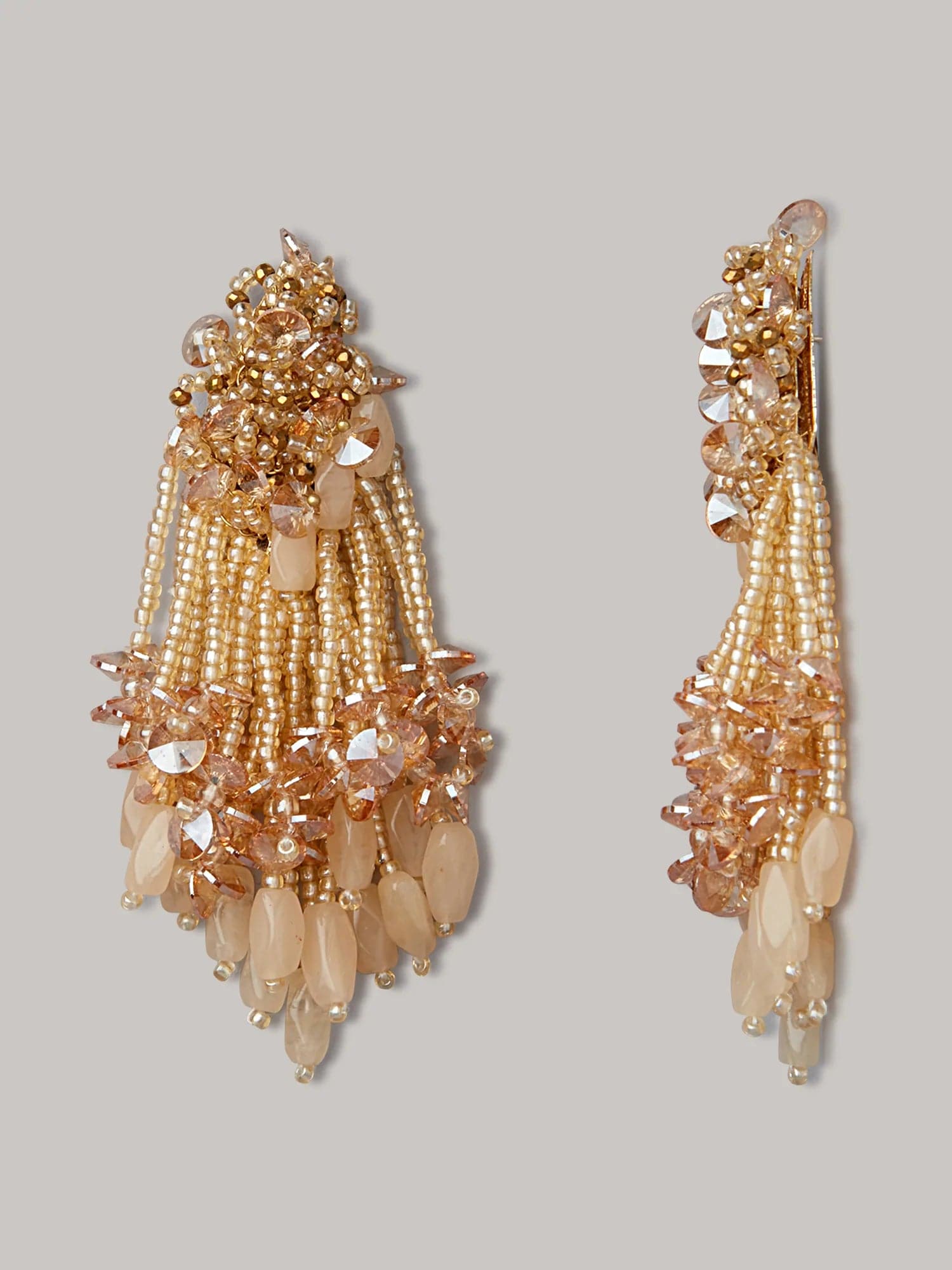 ACINTAA BEIGE DANGLINGS - House of D’oro
