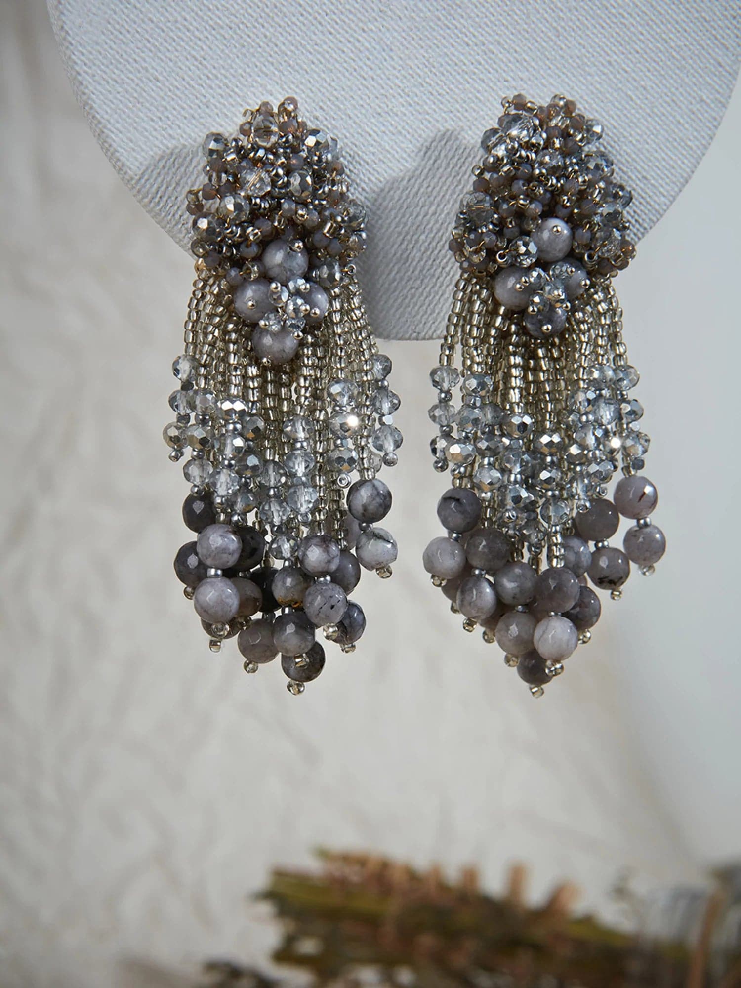 AMYANA GREY DANGLINGS - House of D’oro
