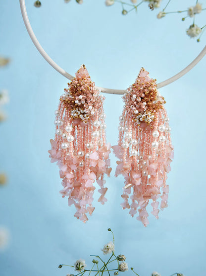 SACHIRA PINK DANGLINGS - House of Doro
