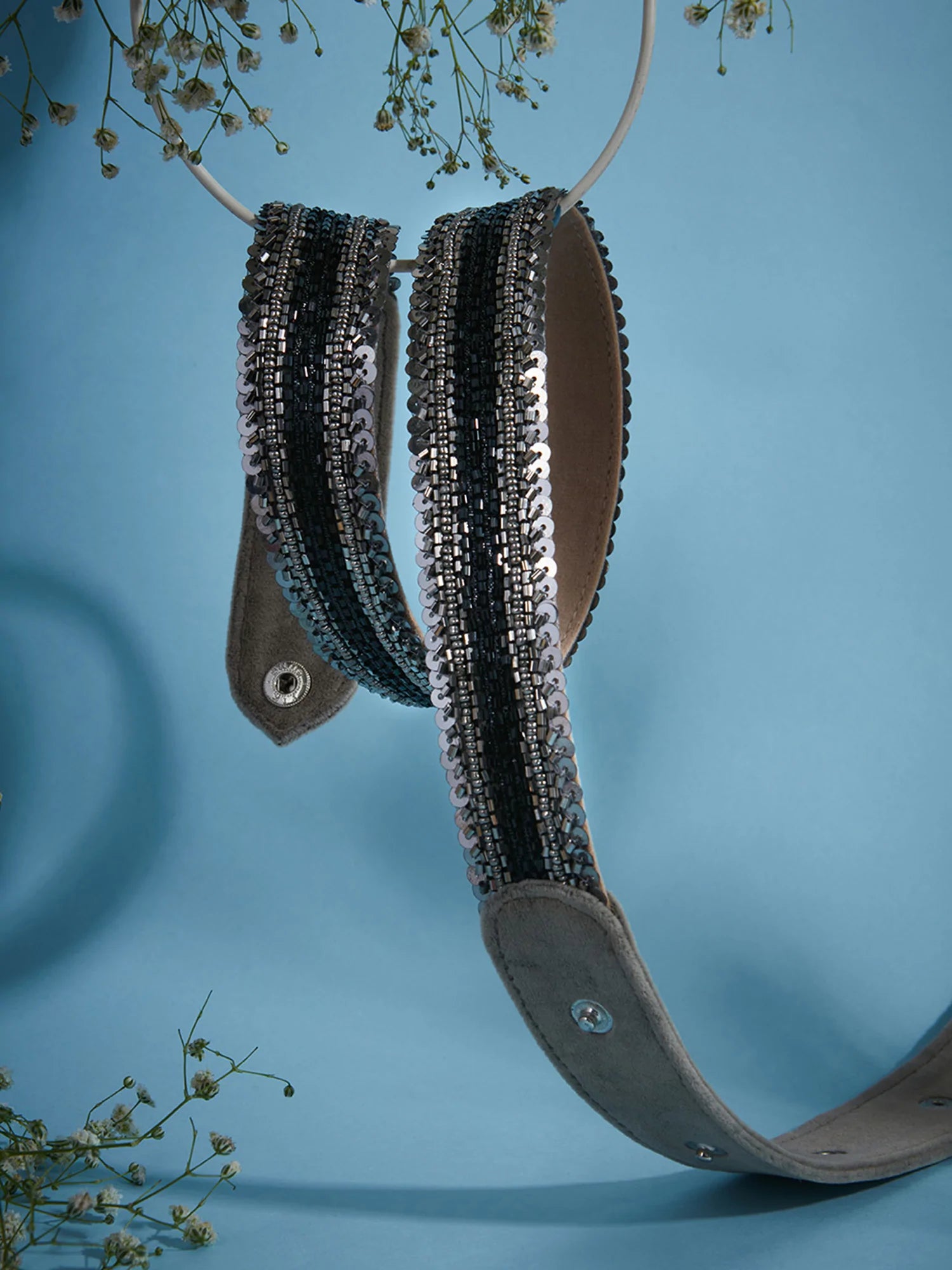 SVENYA SILVER WAIST BELT - House of Doro